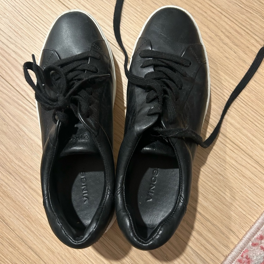 Vince leather platform sneakers